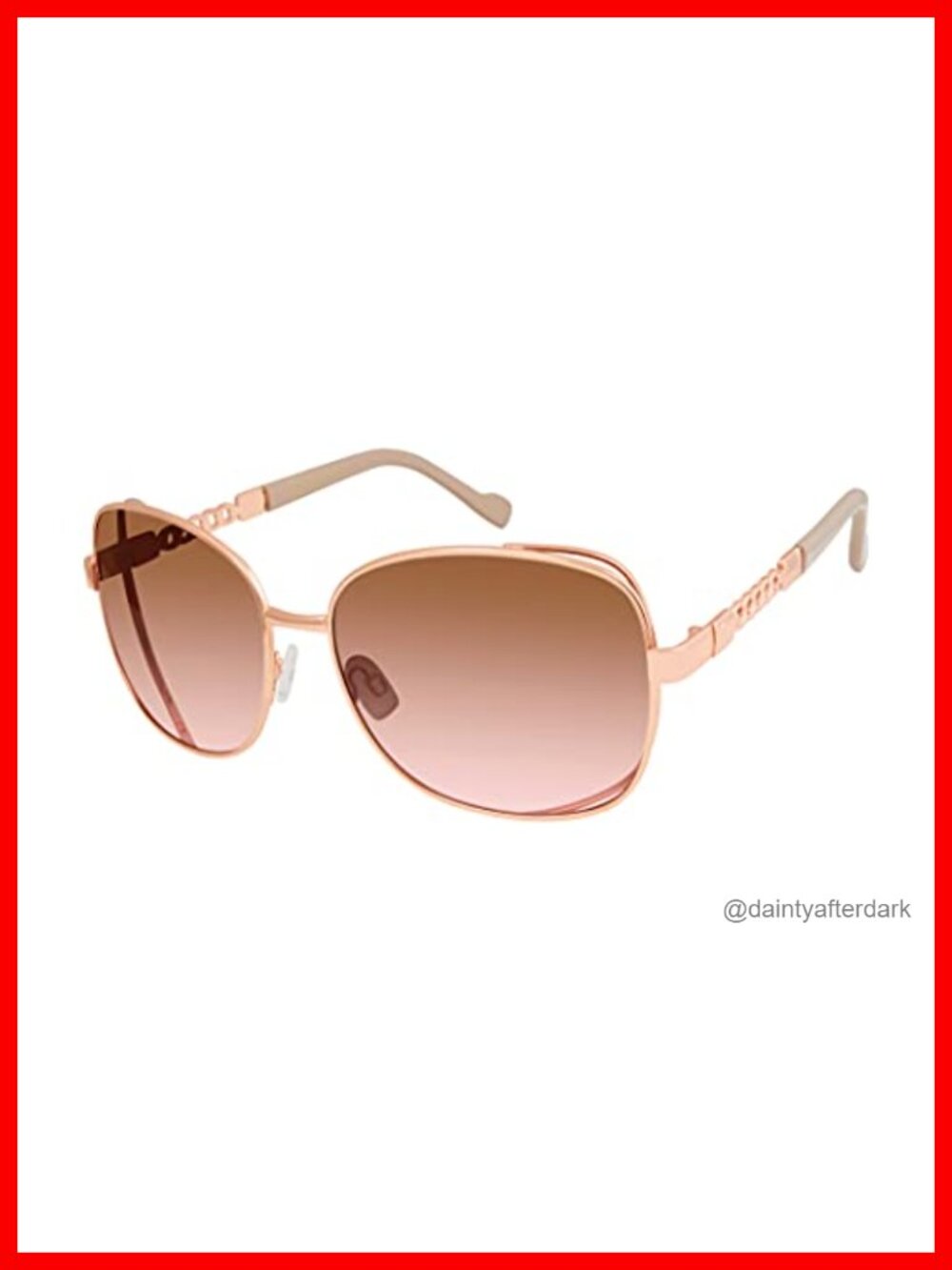 Oversized Cat Eye Square Sunglasses UV400 Vented Metal Full Frame